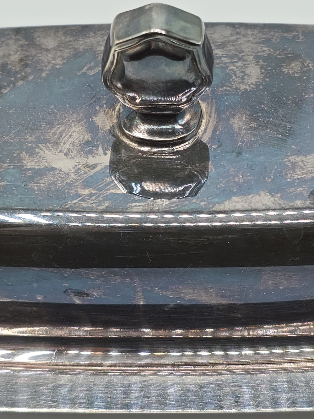 VTG Wallace Silverplate Butter Dish w/Lid & Glass Insert, USA Made, Mid Century - Picture 10 of 16